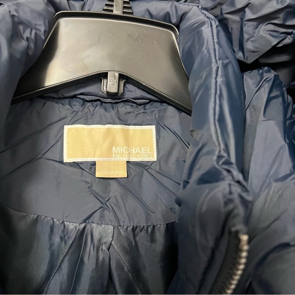 Michael Kors Missy 3/4 Puffer Jacket In Midnight Blue - New With Tag - Reemoly - Picture 11 of 15